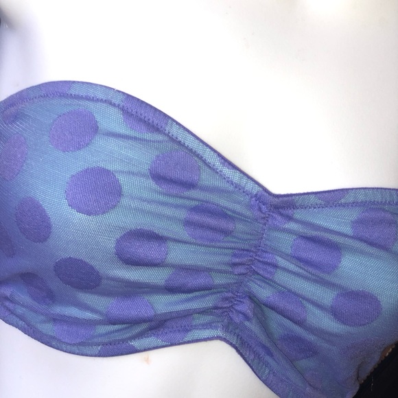 Pink Victoria Secret Polka Dot Bandeau Bralette - Picture 2 of 8